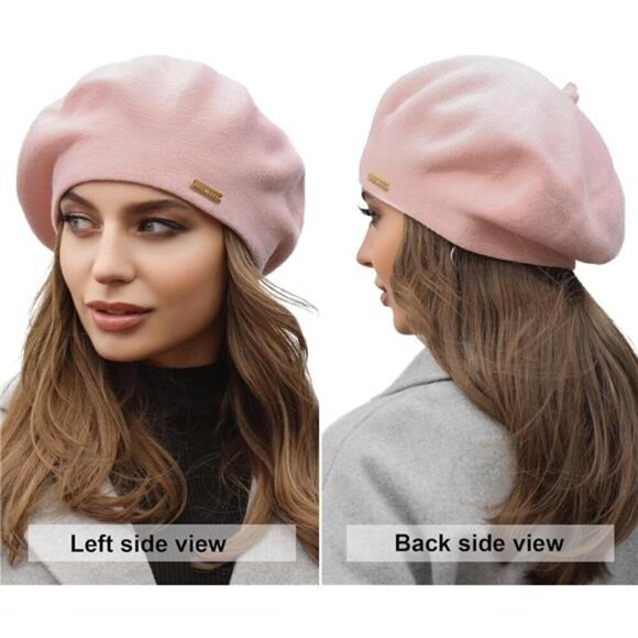 French Paris Hat for Women Pink - Picture 3 of 7